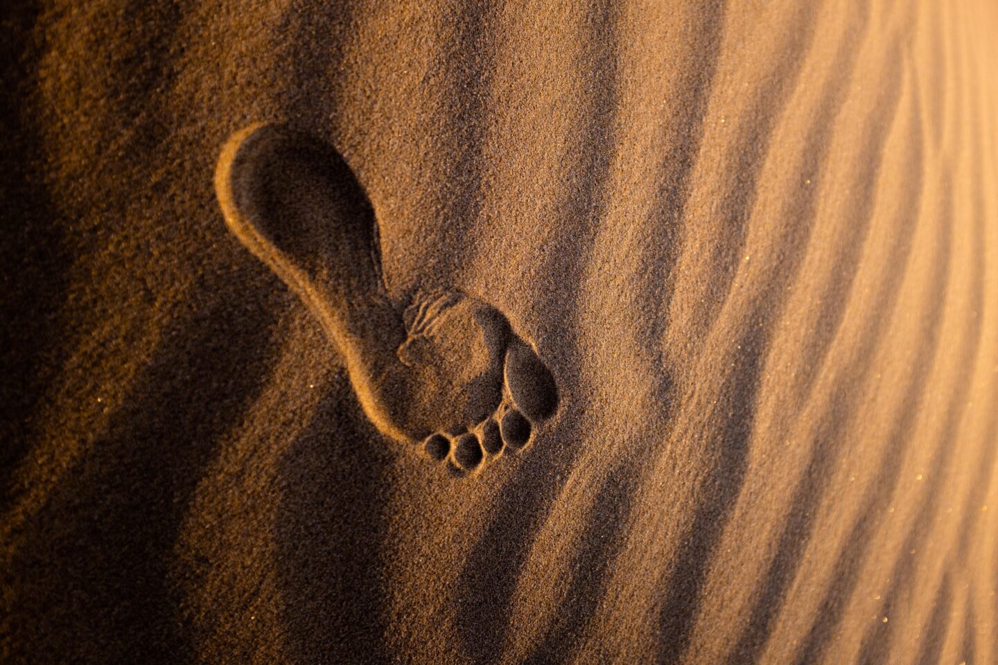 Footprint in sand